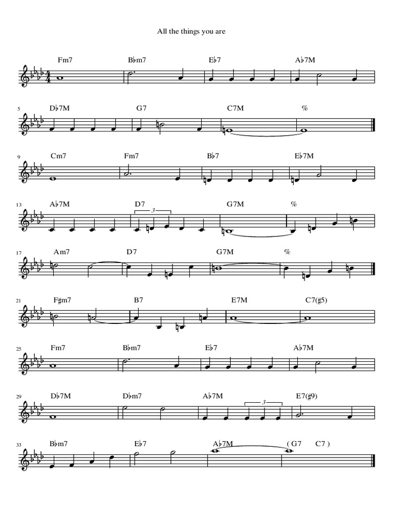 All The Things You Are 1 PDF