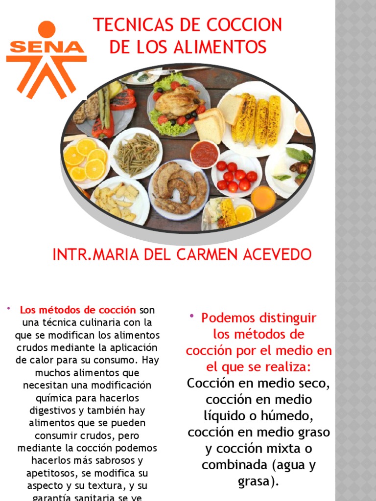Metodos de Coccion | PDF | Cocinando | Alimentos