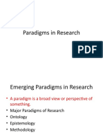 25 Paradigms of Research