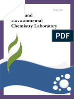 Water and Environmental Chemistry Laboratory: Spring 2015
