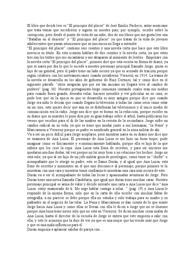 Principio del placer pdf