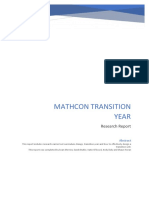 Mathcon Transition Year: Research Report