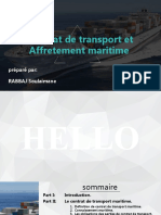 Contrat de Transport Et Affretement Maritime