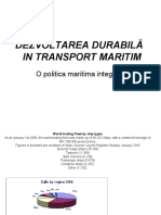 Dezvoltarea Durabilă in Transport Maritim: O Politica Maritima Integrata