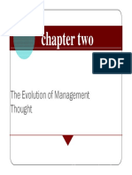 Chapter Two P: The Evolution of Management Thought Thought