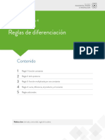 Reglas de diferenciación: derivadas y funciones