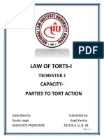Law of Torts-I: Capacity-Parties To Tort Action