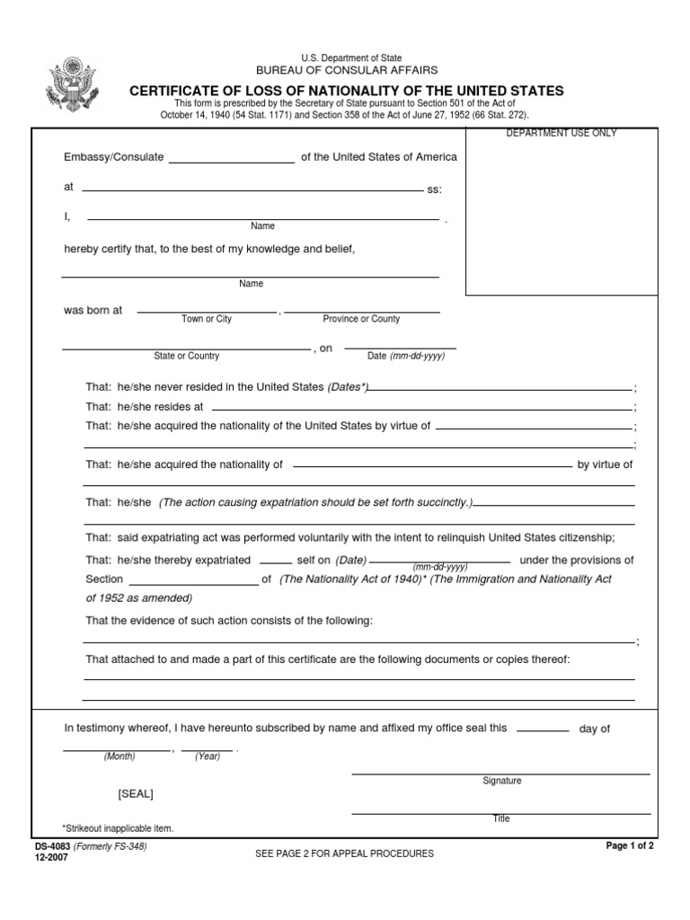 Renounce Citizenship USA War Crimes | PDF | United States Nationality ...