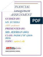 Financial Management Assignment: Guided by