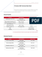 Raise3D Premium ABS Technical Data Sheet: Physical Properties