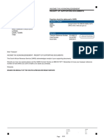 Income Tax Acknowledgement: Receipt of Supporting Documents