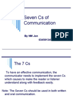 Seven Cs of Communication: by NM Jan 03459134521