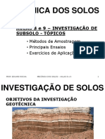 Mec Solos - Aula 8 e 9 - Investigacoes de Subsolo