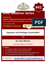 KHRI Webinar Series: Kerala Highway Research Institute (KHRI)