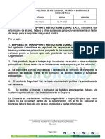 Anexo 21 POLÍTICA DE NO ALCOHOL, TABACO Y SUSTANCIAS PSICOACTIVAS