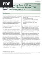 Migrating From NDS To Active Directory: Lower TCO and Improve ROI