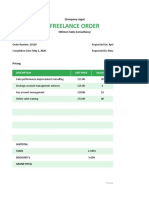 Free Blank Freelance Order Template