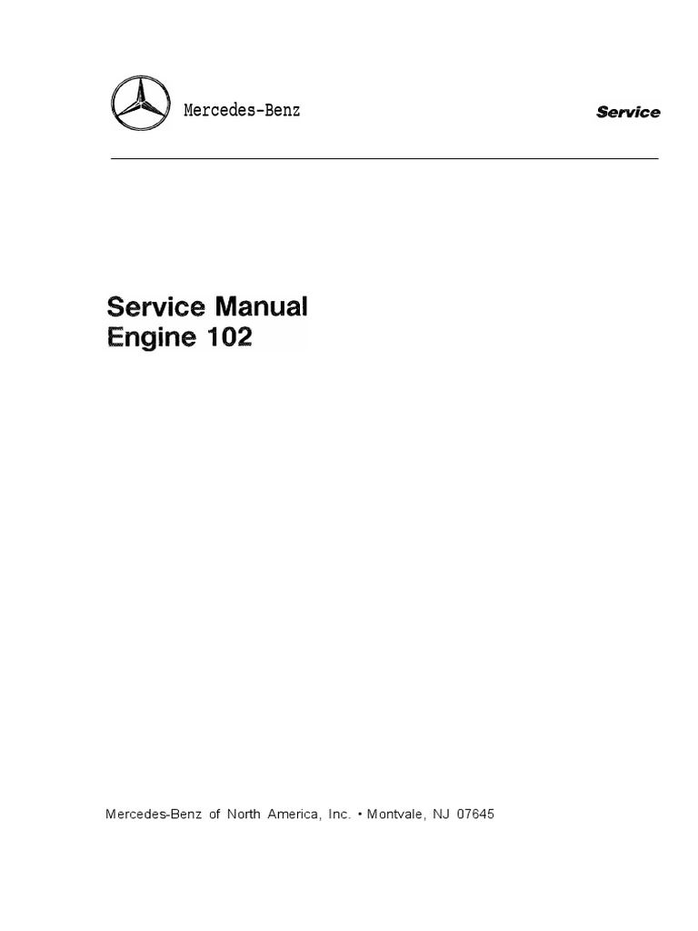 Mercedes Benz m102 Engine Service Manual | PDF | Ignition System | Throttle