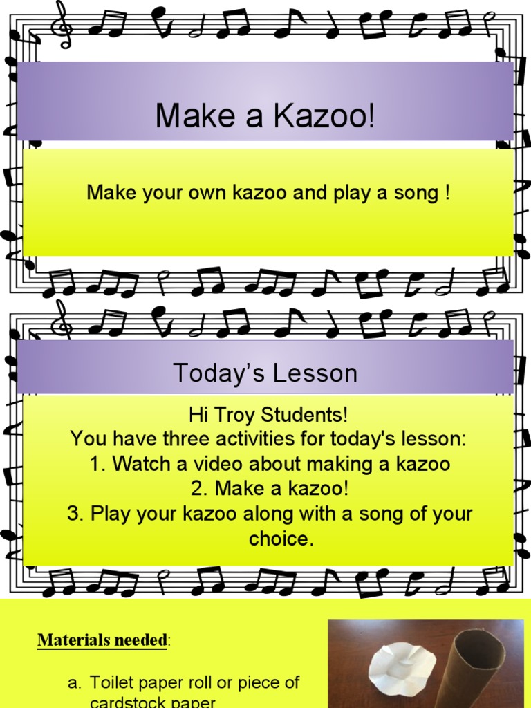 Make Your Own Kazoo: Step-by-Step Guide | PDF | Home & Garden