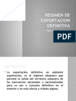 Regimen de Exportacion Definitiva