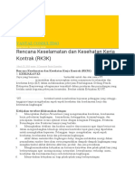 Rencana Keselamatan Dan Kesehatan Kerja Kontrak (RK3K) : Yantaz Consulting