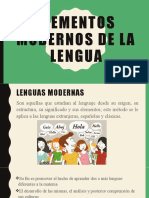 Elementos Modernos de La Lengua