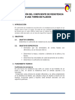 Determinacion Del Coeficiente de Resistencia de Un Fluido