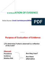 L_2 Evaluation of  evidence & jud. causalty