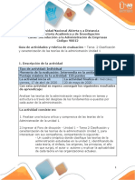 Guía de Actividades y Rúbrica de Evaluación - Unidad 1 - Tarea 2 - Caracterización y Clasificación de Las Teorías de La Administración Unidad 1