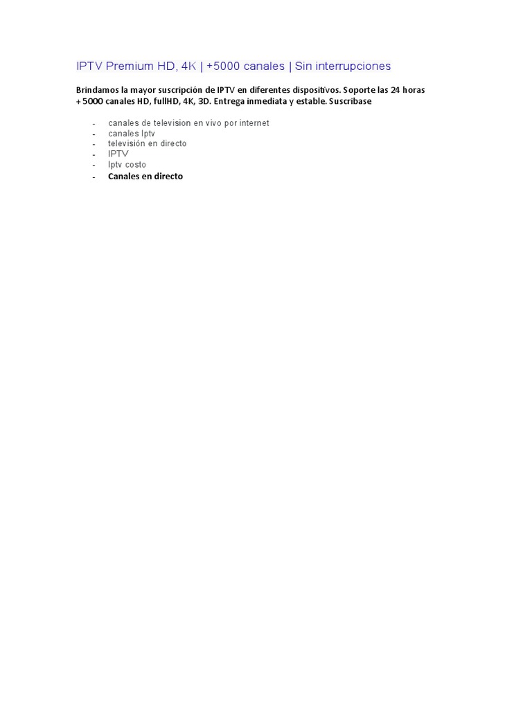 IPTV Premium HD | PDF | Informática | Tecnología