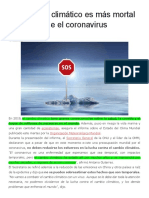 El Cambio Climático Es Más Mortal Que El Coronavirus PDF