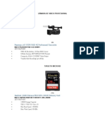 Clasificacion Camara de Video y Accesorios