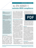 Changes To EN 60601-1: and How To Maintain MDD Compliance