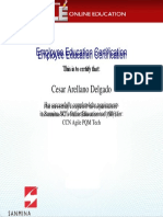 Certificate of Completion For CCN Agile PQM FA Tech
