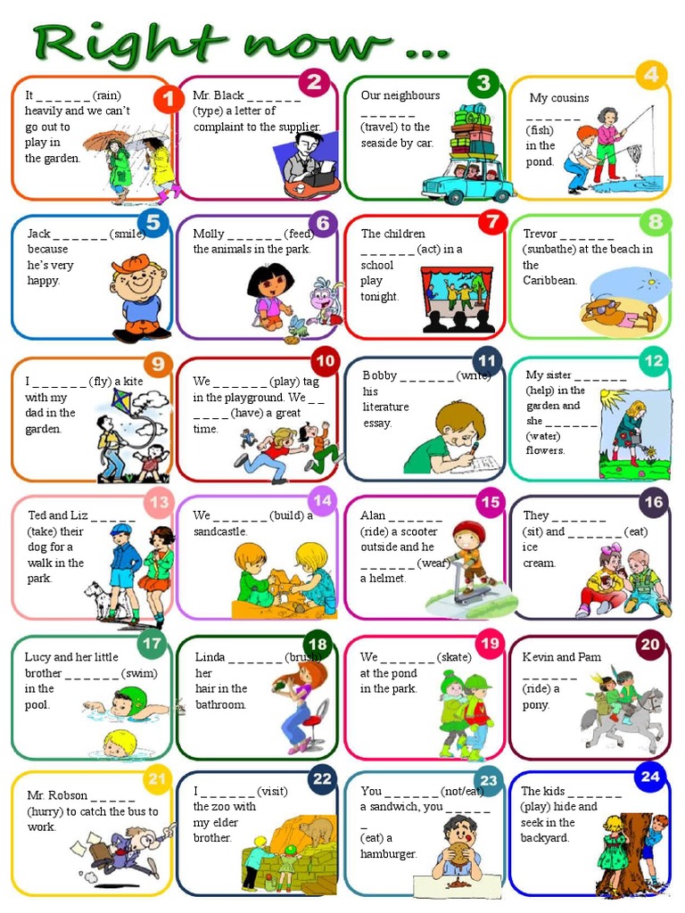 Fun Present Continuous Activities | PDF | Nature