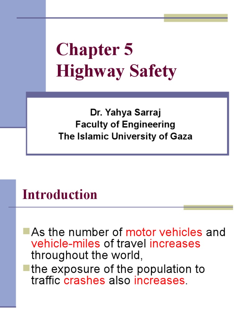 CH 05 - Highway Safety Updated | PDF | Traffic Collision | Road Traffic ...