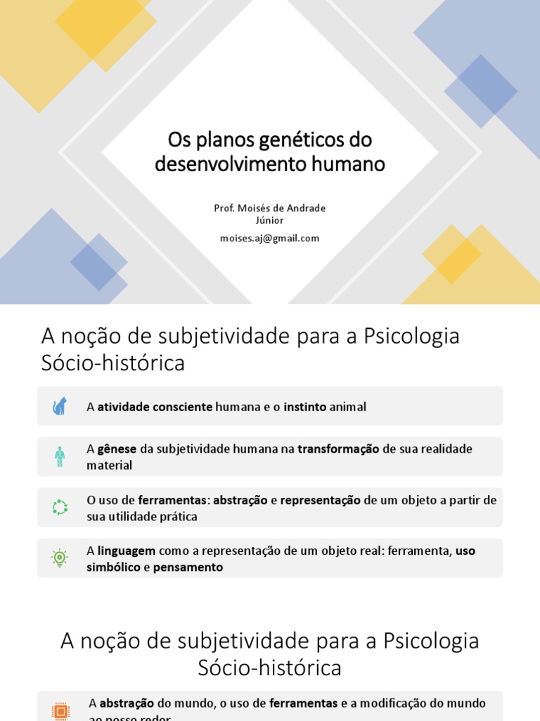 Planos Genéticos de Vygotsky | PDF | Humano | Psicologia