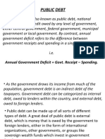 Public Debt: Annual Government Deficit Govt. Receipt - Spending