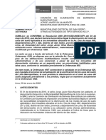 Procedencia: Denunciante: Jorge Javier Silva Muente Denunciada: Tercero Administrado: Actividad