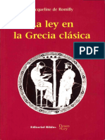 De Romilly - La Ley en La Grecia Clasica Premisas de Un Problema PDF
