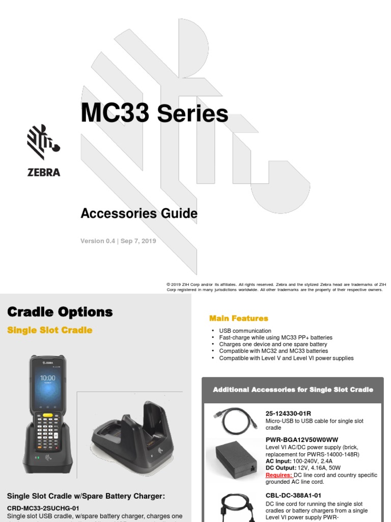 MC33 Series Configuration and Accessories Guide PDF Power Supply