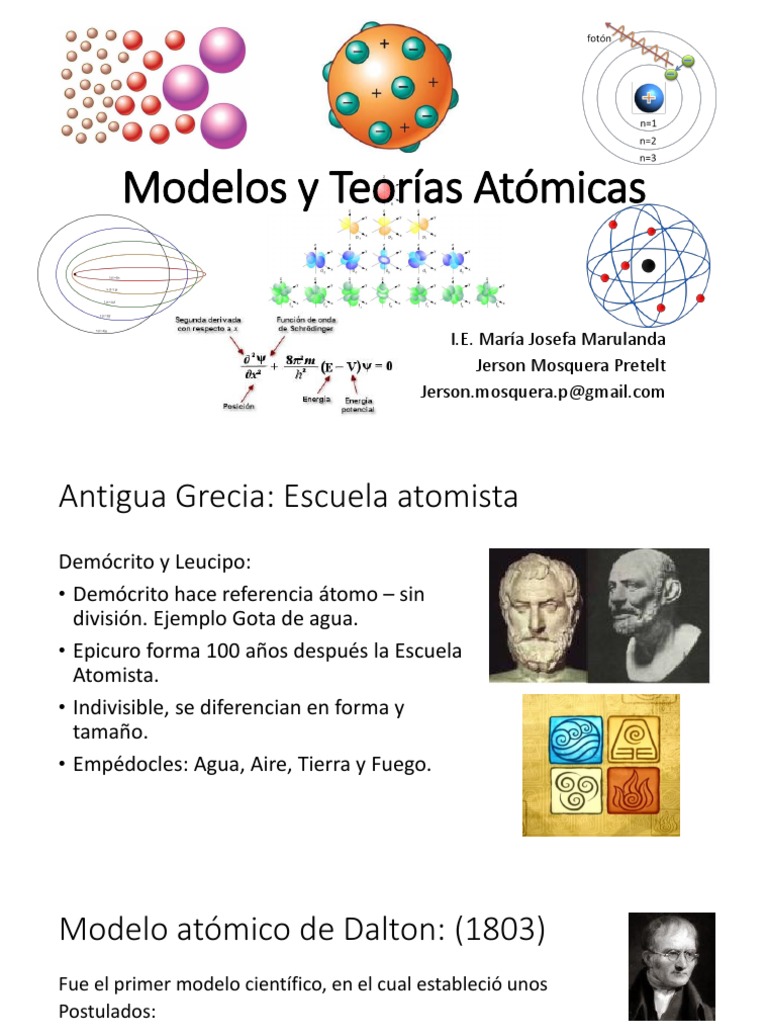 Modelos y Teorías Atómicas | PDF | Átomos | Núcleo atómico