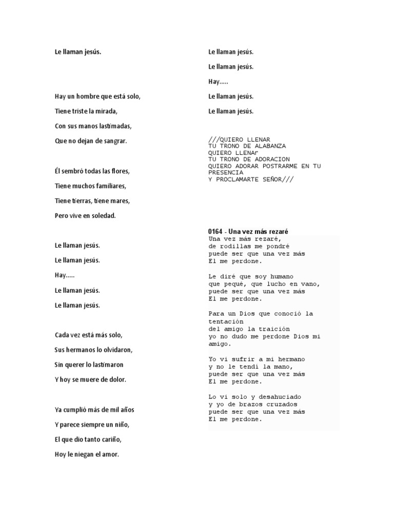 Le Llaman Jesús: Letra y Acordes | PDF | Cristo (título) | Jesús