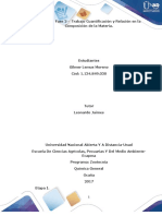 Quimica General Unidad 2 Fase 2 Trabajo Cuantificación y Relación en La Composición de La Materia (Autoguardado)