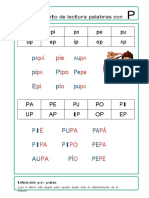 A Reforzar Lectura Con Letras M y P