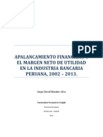 Apalancamiento financiero y margen neto bancario peruano 2002-2013