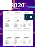 Colorful Fashion Calendar 2020