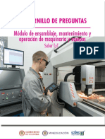 Cuadernillo de Preguntas Ensamblaje Mantenimiento y Operacion de Maquinaria y Equipos Saber Tyt PDF