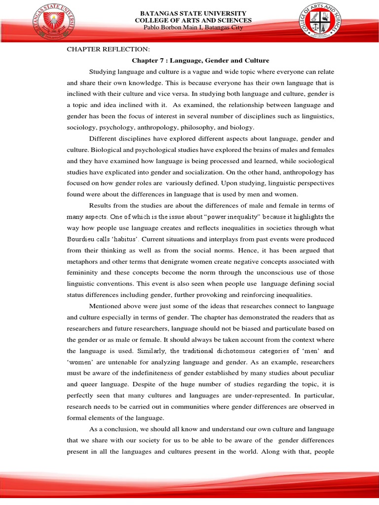 JSF - Chapter 7 - Language, Gender and Culture | PDF | Gender | Gender ...