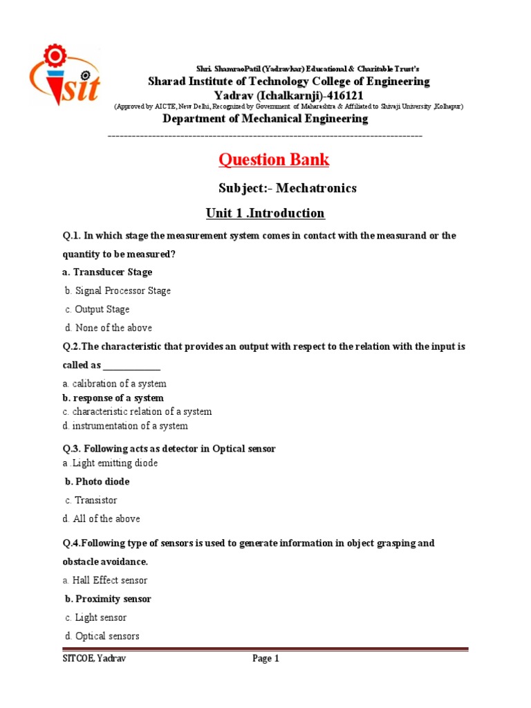 Mechatronics MCQ PDF Programmable Logic Controller Analog To